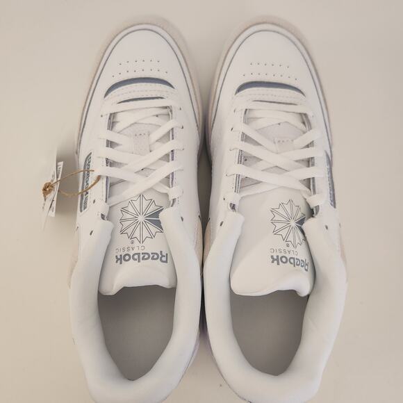 Reebok Women's Club C Extra Sneaker, White/Vintage Blue/Moonstone, 9.5 - Picture 6 of 10